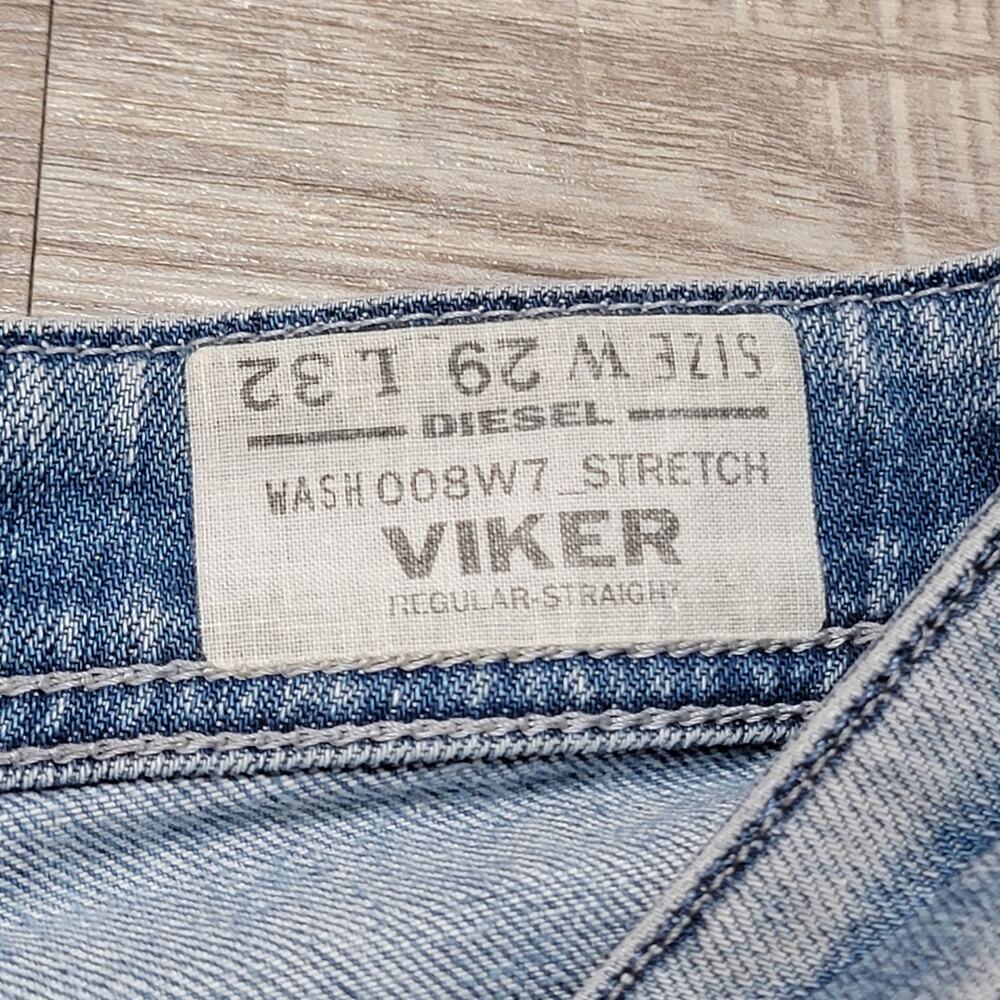 Diesel Light Blue Straight Men's Jeans - Picture 3 of 14